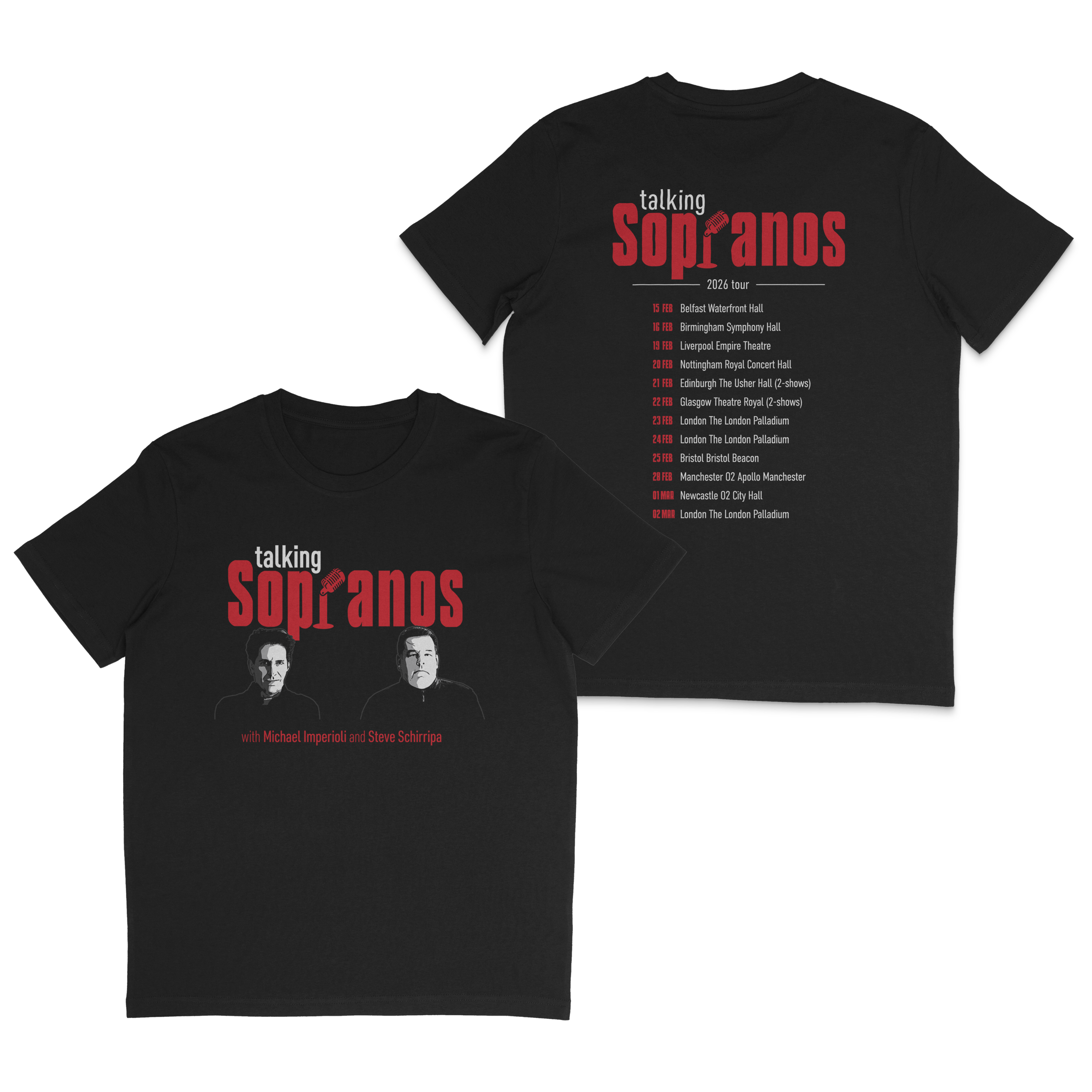 Talking Sopranos 2026 UK Tour T-shirt