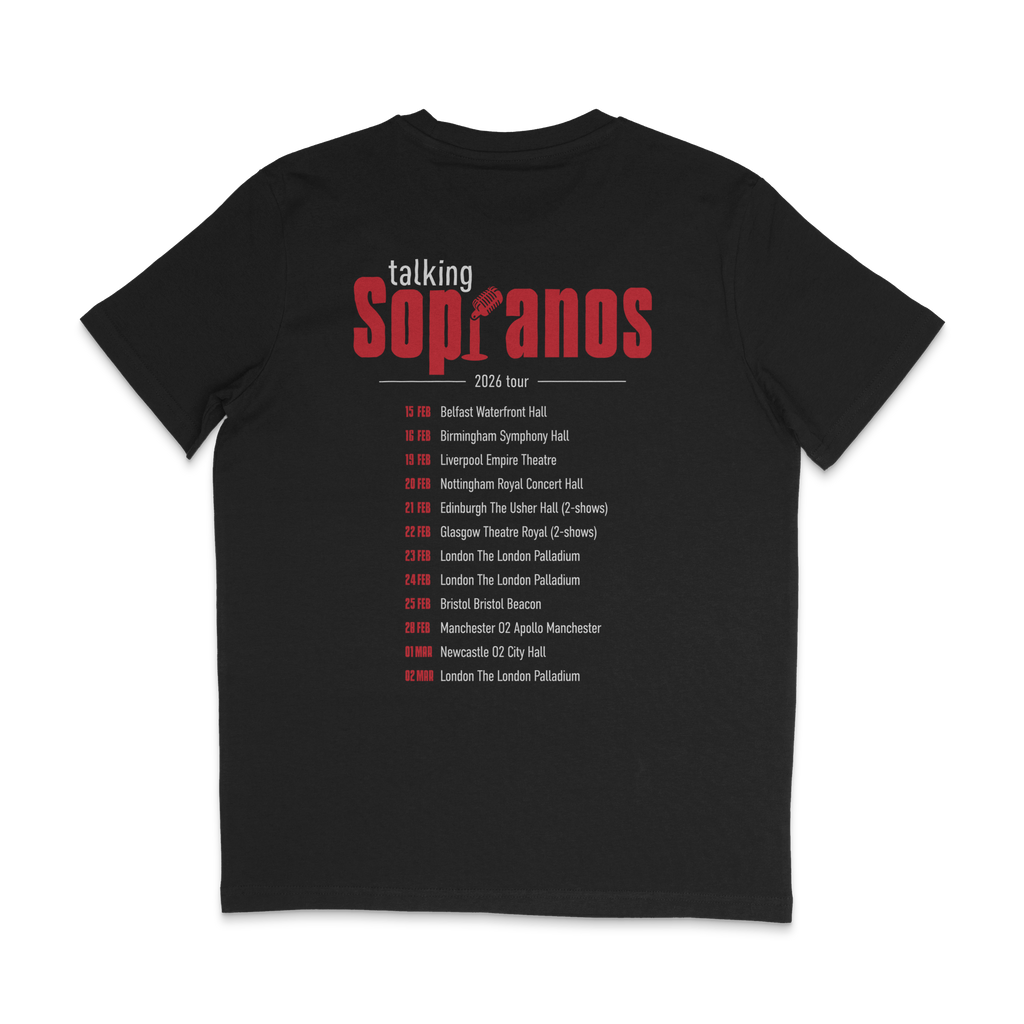 Talking Sopranos 2026 UK Tour T-shirt